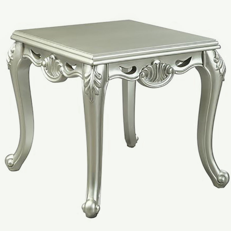 Table de bout champagne avec pieds en métal