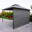Algarve Awning Gazebo 3.3x3.3m + 2.1m Grey