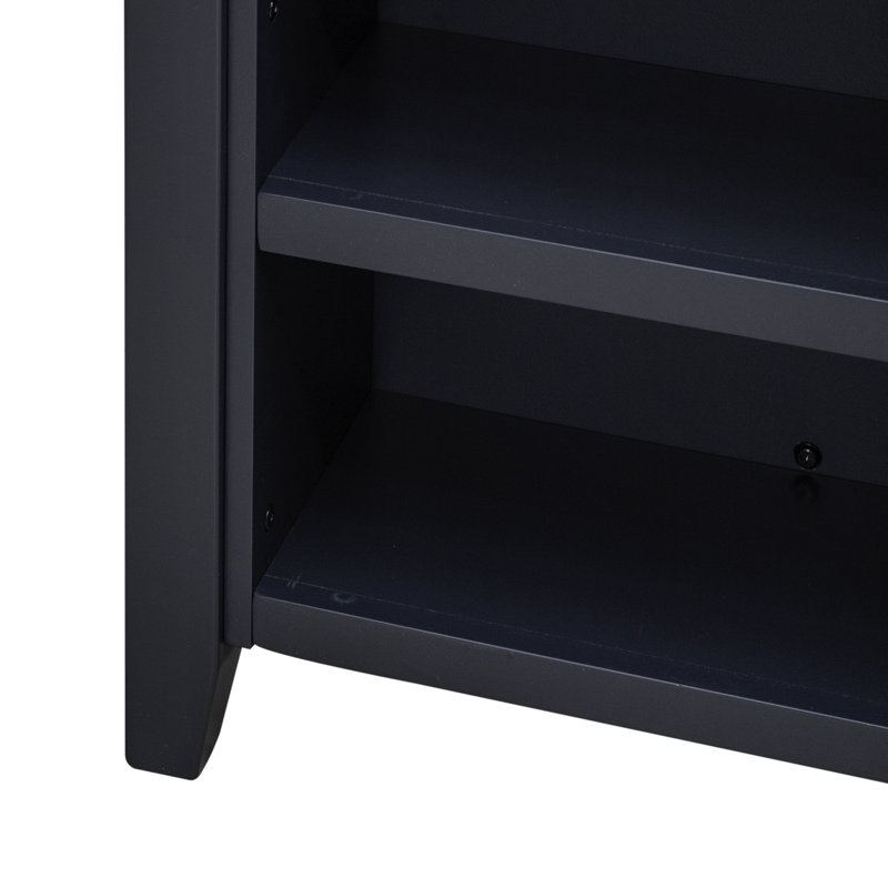 Latour Counter Height Dining Set w/ Upholstered Seats, Navy, 3 Piece