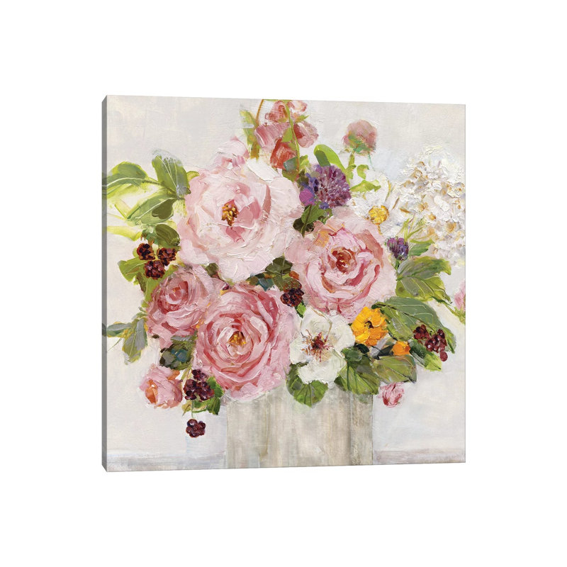 Becoming Blush I by Sally Swatland - Wrapped Canvas Painting, 30.48 cm H x 30.48 cm W