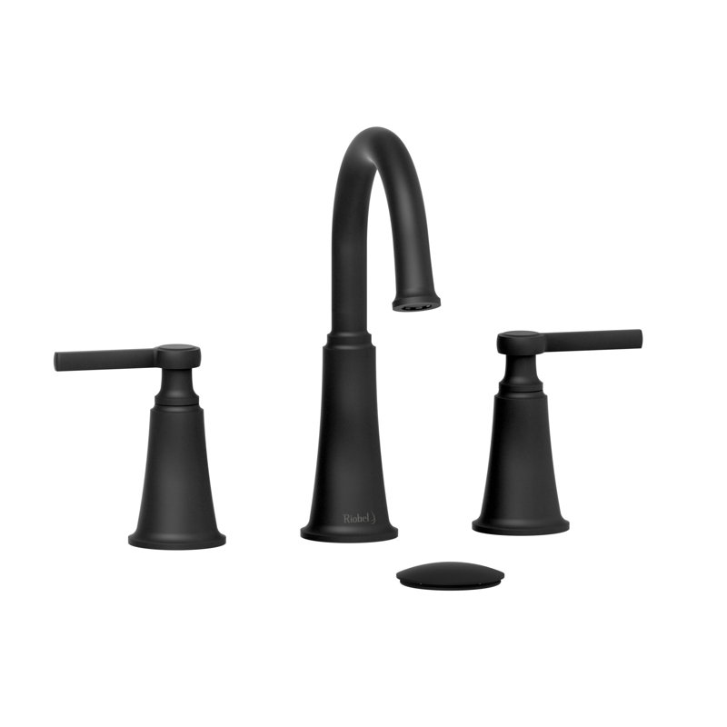 Momenti™ Widespread Bathroom Faucet with Drain Assembly, Black