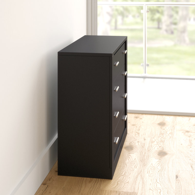 Tengan 100cm W 4 - Drawer Chest of Drawers, Black