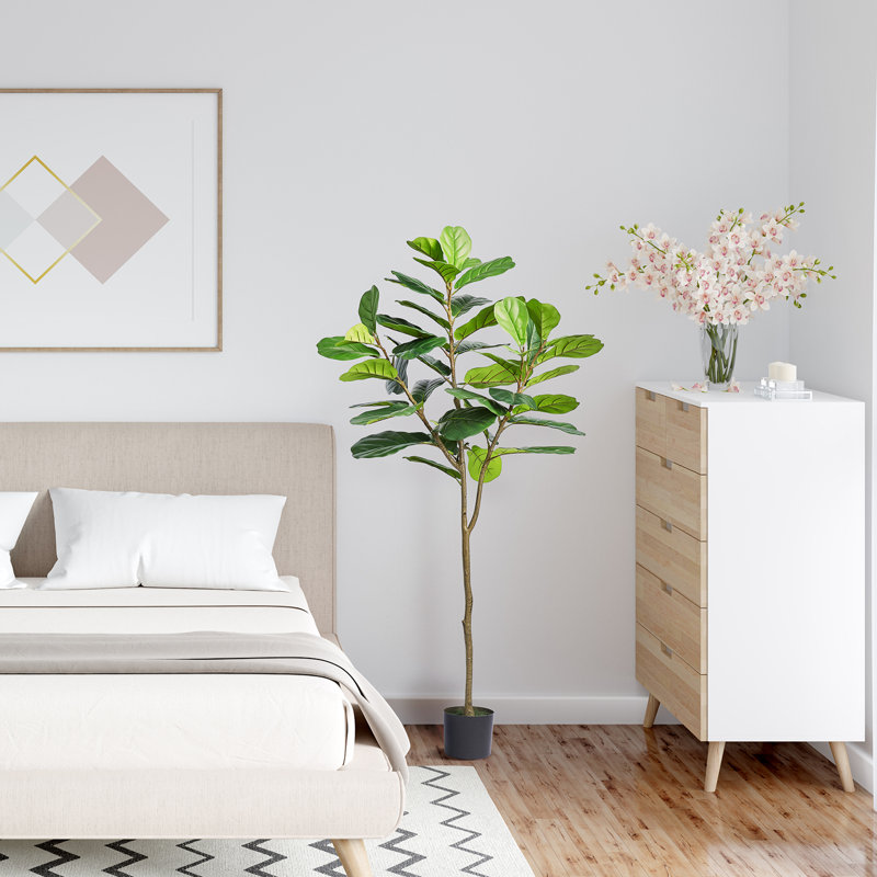70.47'' Faux Olive Tree Tree in Planter