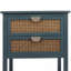 Table d'appoint 2 tiroirs, rotin naturel, table de bout-1381644724