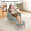 Chaise berçante rembourrée avec repose-pieds Teddy-142589907