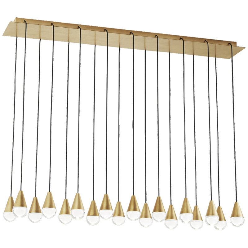 Cupola 18 - Light LED Pendant, Natural Brass