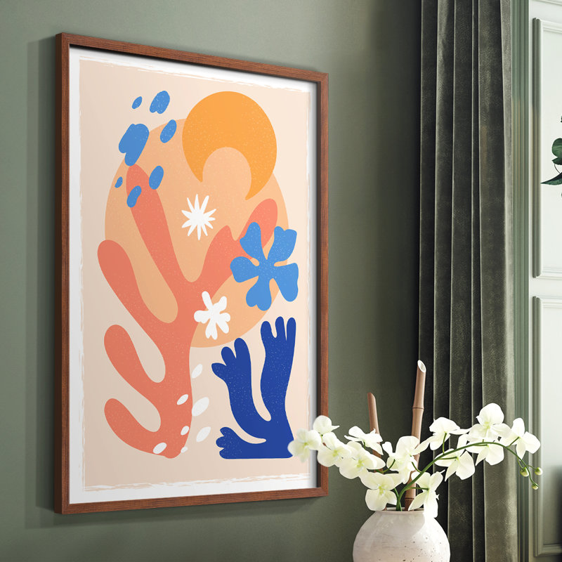 Matisse CDL XXI, reproduction encadrée - bois massif, Cadre photo brun simple, H 14 po x l 11 po