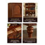 Garde-manger multifonctionnel en bois massif American Retro