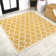 Trebol Moroccan Trellis Textured Weave Yellow/Cream Indoor/Outdoor Rug