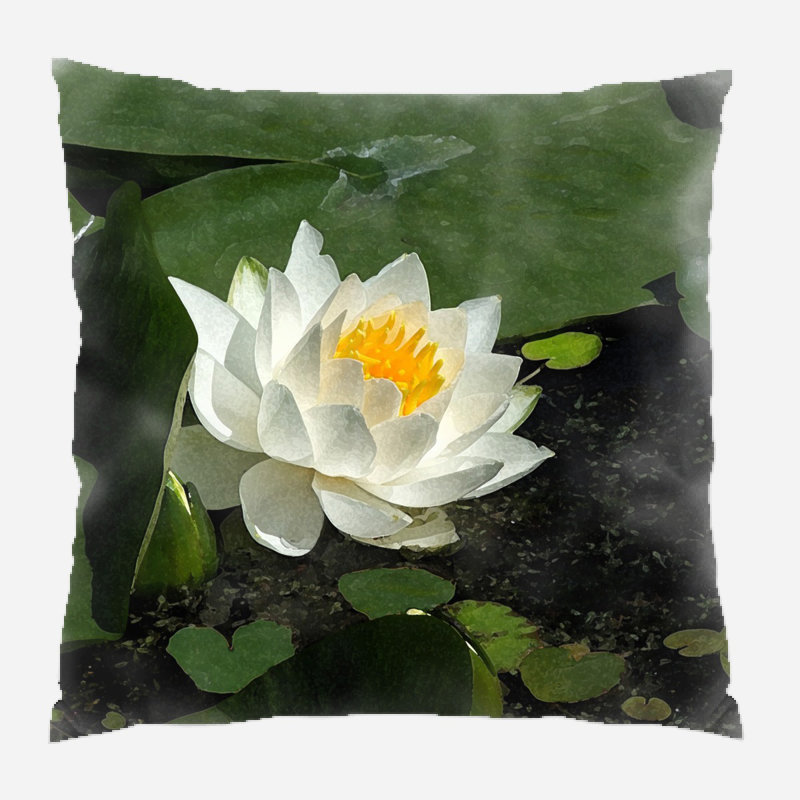  Coussin décoratif aquarelle, Microsuède, Intérieur