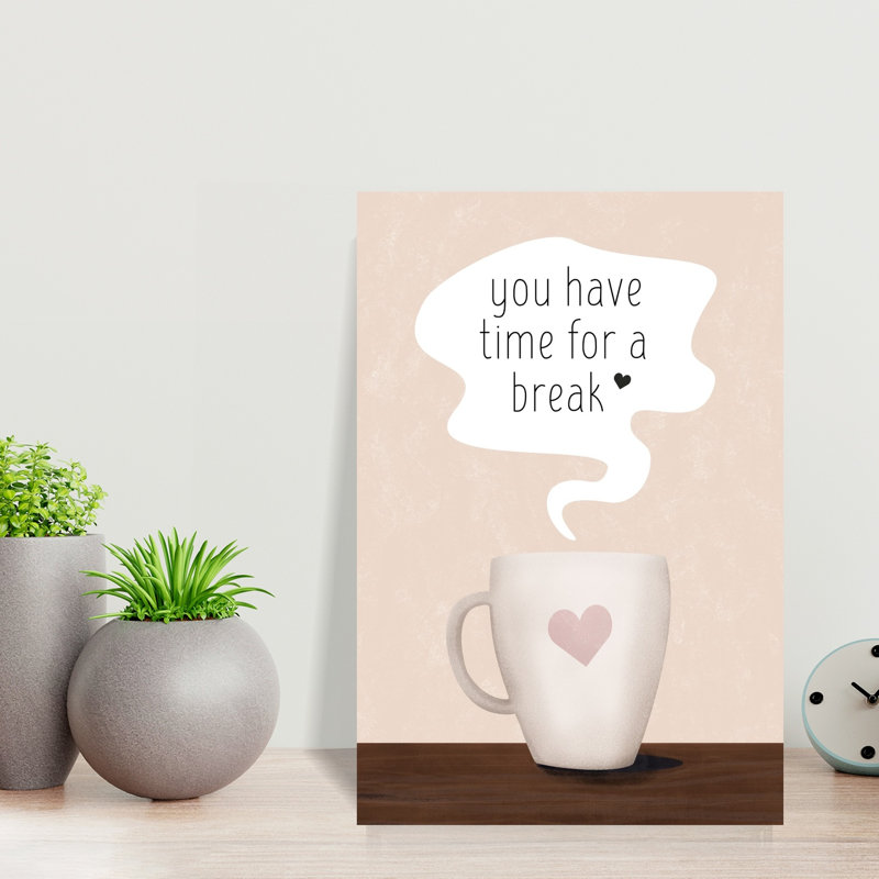 Cozy Break, art mural contemporain, H 18 po x l 12 po