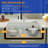 27" L x 19" W White Fireclay Drop-In/Undermount Kitchen Sink with Sink Grid and Basket Strainer