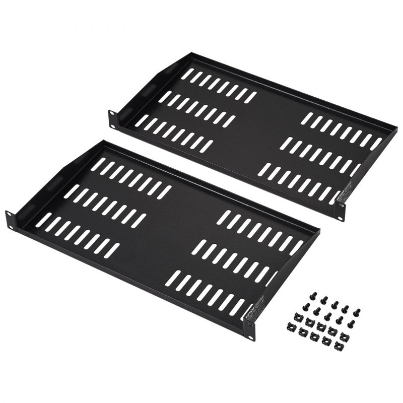 1U Server Rack Shelf 10"/254 mm Depth Vented Rack Mount Shelf Tray