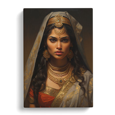 Indian Woman Baroque - No Frame Print