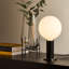 Knuckle Table Lamp In Blackened Oak + Sphere IV