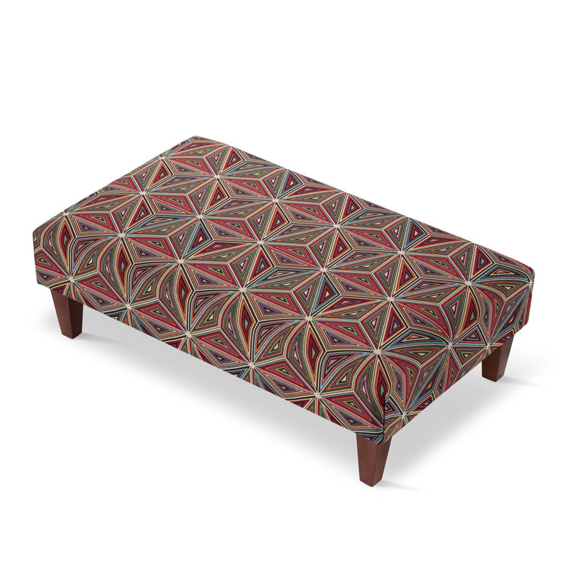 Largo 80cm Wide Rectangle Geometric Cocktail Ottoman