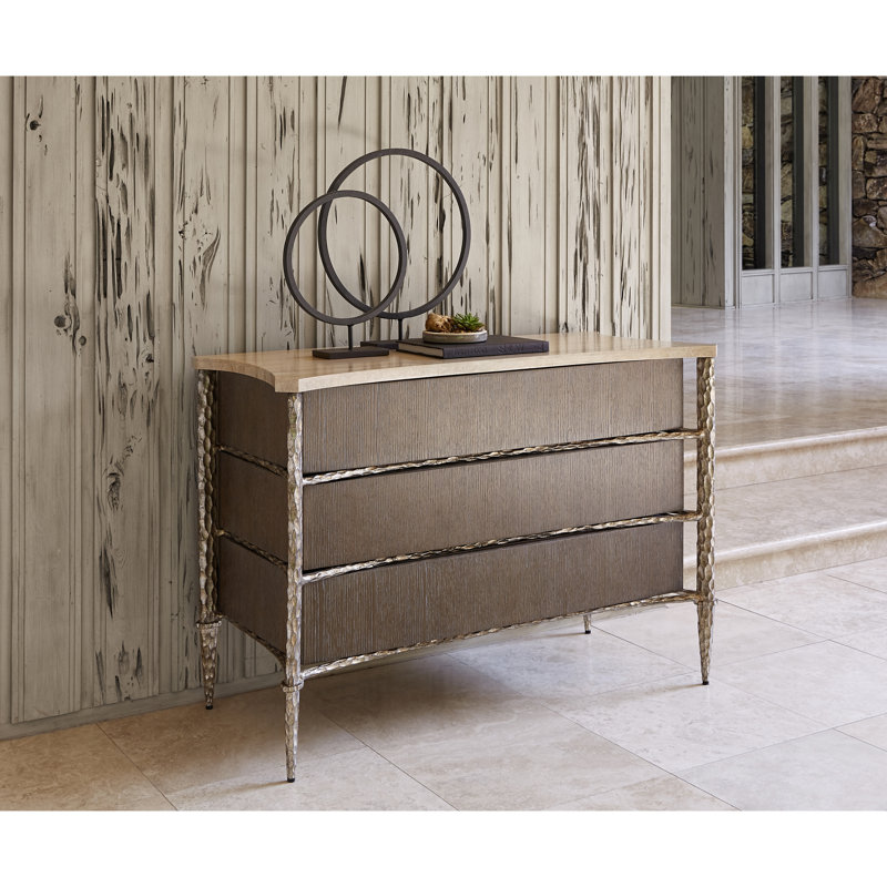 Chiseled Accent Chest, Silver
