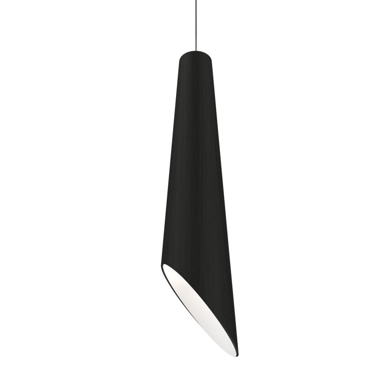 Luminaire suspendu conique à 1 lumière Cônico, Gris anthracite