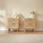 Sumayah 2 Natural Rattan Bedside Tables