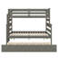 Lit superposé simple en bois avec lit escamotable en bois-163947560