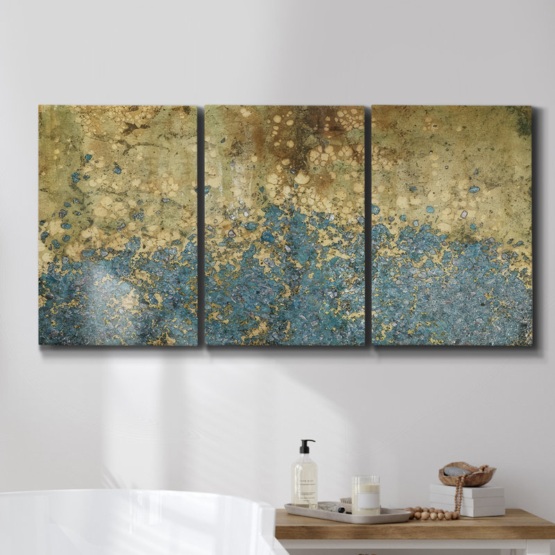 Exploration IV - 3 pièces sur toile tendue, H 27 po x l 54 po x P 2 po