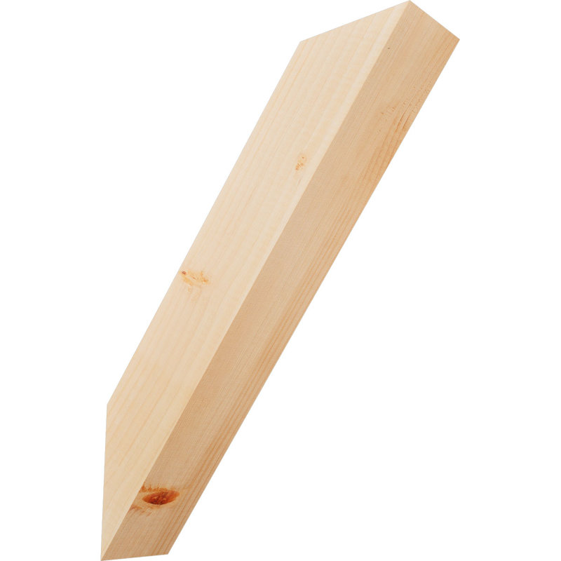 Attelle de genou traditionnelle, H 18 po x l 3,5 po x P 14 po, Douglas (lisse)