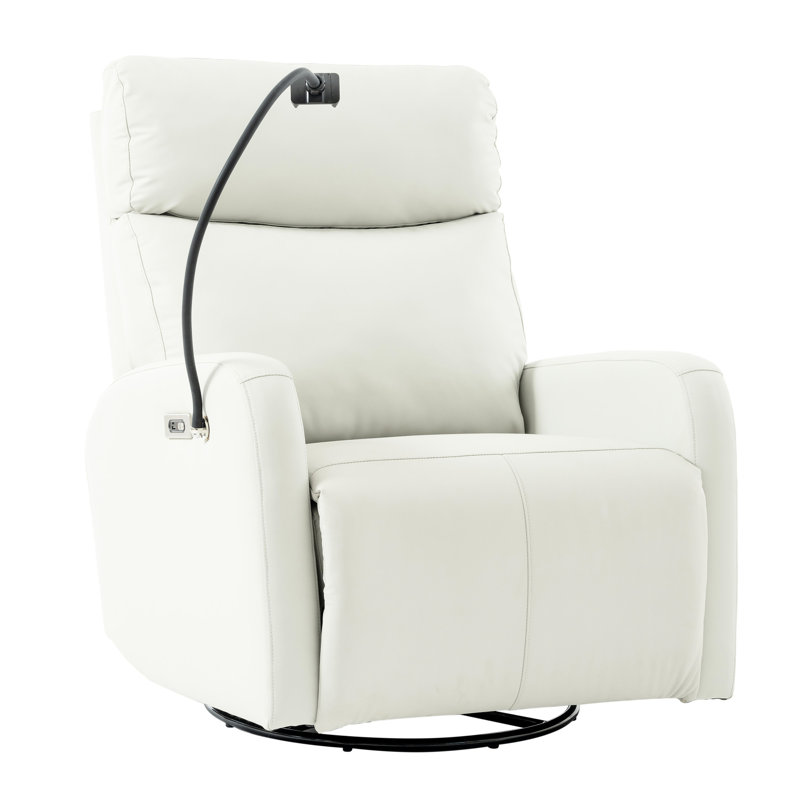Fauteuil inclinable en bois - Fauteuil inclinable et oscillant électrique de style contemporain, gris Rock Motion à 30 °