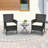 2 PCS Rattan Wicker Dining Chairs With Cushions And Anti-Slip Foot, Patio Stackable Chairs Set For Backyard, Garden, Lawn