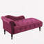 Chaise Lounge Buttons Tufted Nailhead Trimmed Solid Wood Legs-313189294