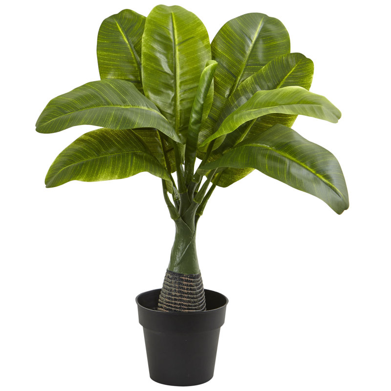 Feuille de bananes artificielle 12,75" en doublure en pot