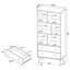 Minerva Distressed Pine 3-Shelf Bookcase With Drawers