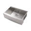 Évier de cuisine 33 po x 22 po x 10 po à tablier simple en acier inoxydable avec poste de travail-114728512
