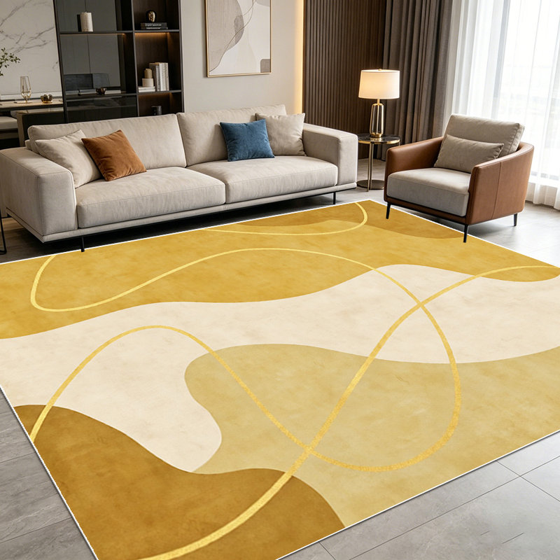 Modern art line carpet, simple and abstract pattern, indoor universal decorative carpet, Rectangle 3'4" x 5'4"