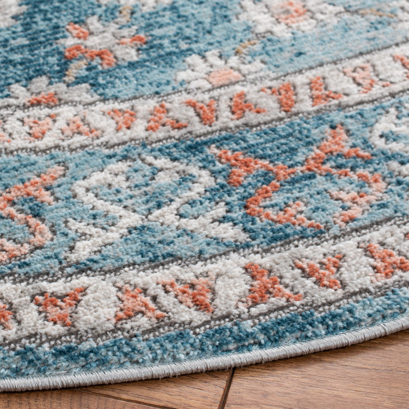 Quinter Performance Oriental Rug, Round 6'7"