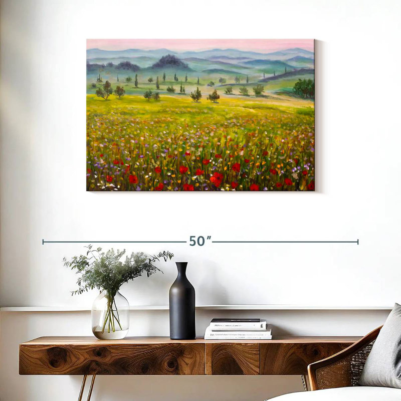 Champ de fleurs toscan Alvord, H 24 po x l 36 po