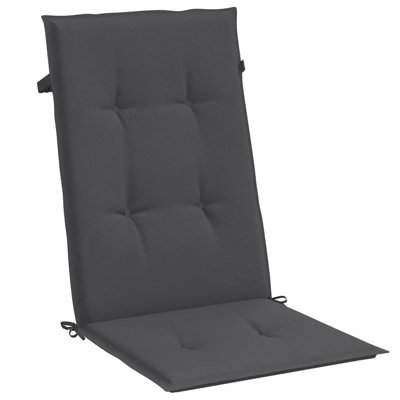 Latitude Run® Highback Chair Cushions Melange Anthracite 47.2"X19.7"X1.6" Fabric