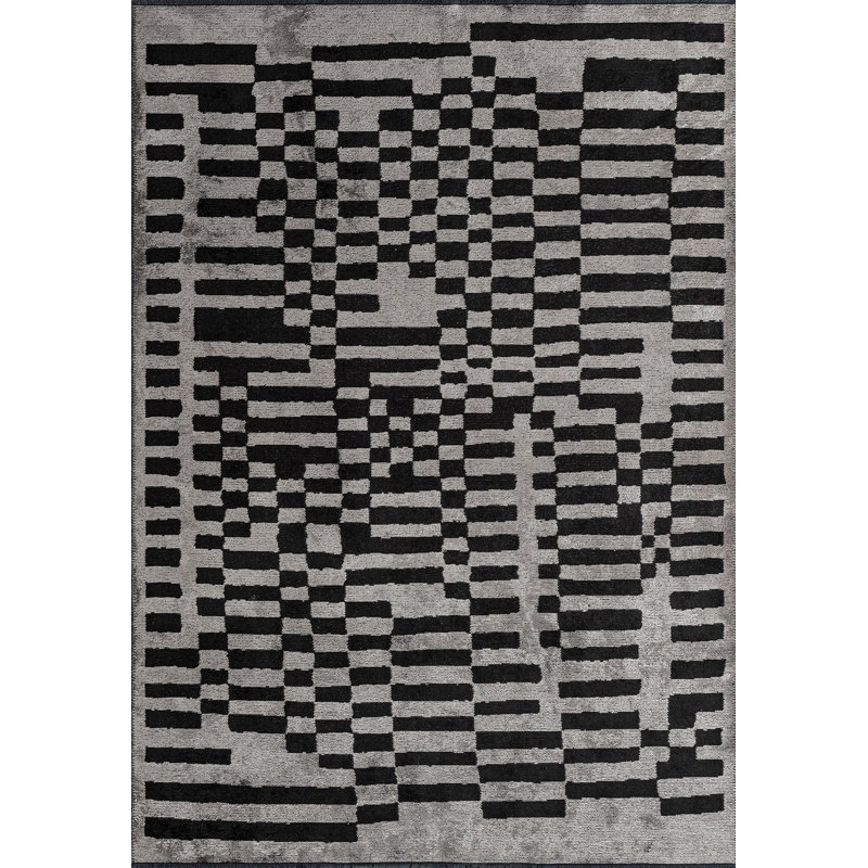 Tapis à motif abstrait, Rectangle 6 pi 7 po x 8 pi 3 po