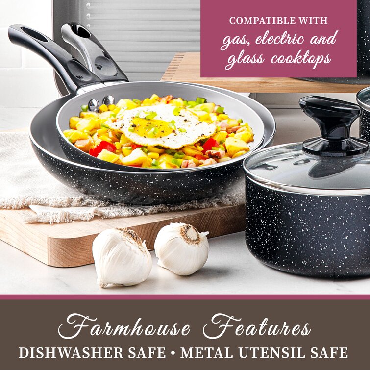 Granitestone Diamond Farmhouse 13 Piece Pots and Pans Set, Nonstick  Cookware Set 