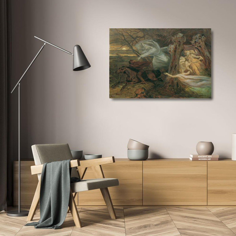 «The Erlkonig» par Moritz Von Schwind - Art mural sur toile tendue avec châssis, H 24 po x l 17 po