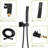 Dual Shower Head - 12 Inch Square, Matte Black, Arm Head, Square Shape, Wall Fixed-121245164