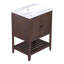 Ensemble de meuble-lavabo simple avec plateau en céramique 24,11 po Melainie-1052905328