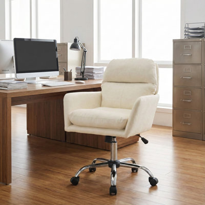 Chaise de bureau pivotante en similicuir