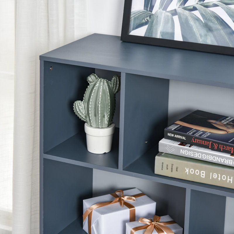 Modern Minimalist Bookcase, Gray