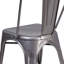 Chaise d'intérieur empilable transparente en métal enduit