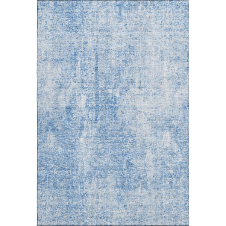 Premium Machine Washable Arnette Blue Rug