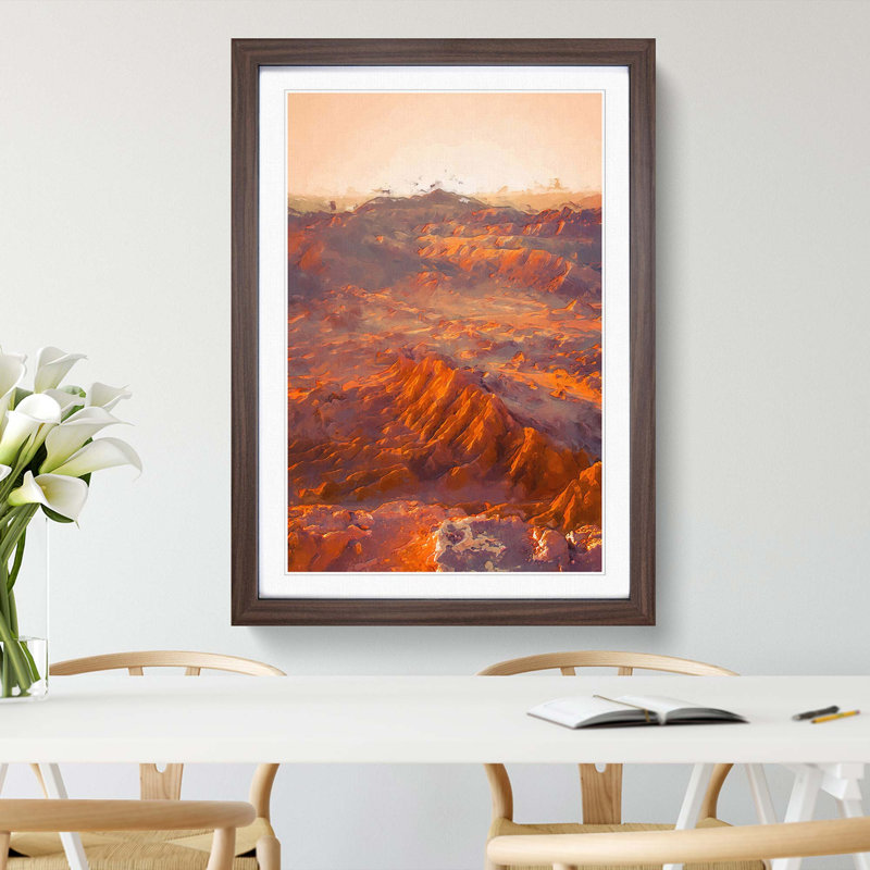 San Pedro De Atacama Desert in Chile in Abstract - Picture Frame Graphic Art Print, Walnut, 76cm H x 50cm W x 2cm D