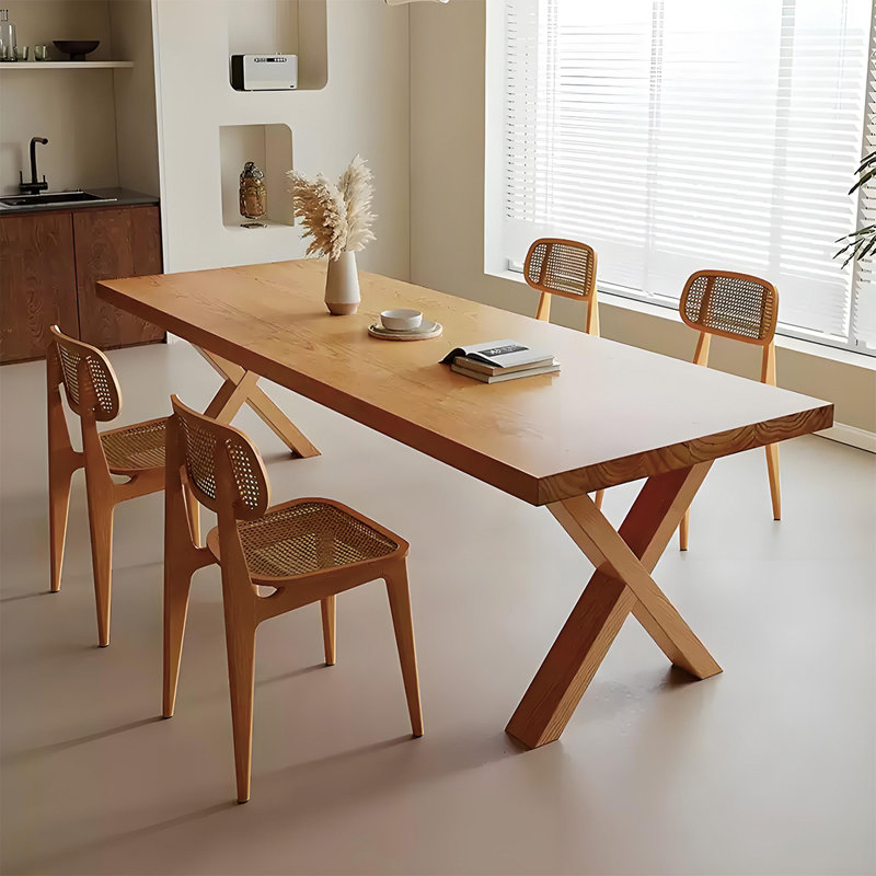 Ensemble de table en bois massif au choix de la nature, H 29,52 po x L 78,74 po x l 31,49 po