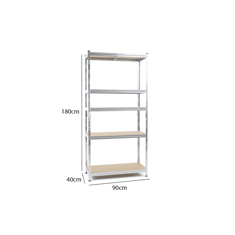 90cm W Steel Height -Adjustable Shelving Unit