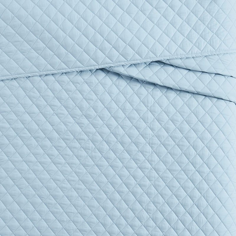 Ensemble de courtepointe en coton, Bleu, Courtepointe très grand et 2 très grandes taies