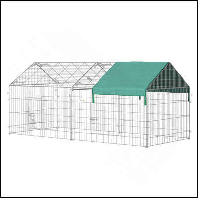 87 "parc pour petits animaux, clôture de parc pour animaux de compagnie pour lapins, poulet, chinchillas avec toit pour l'intérieur et l'extérieur